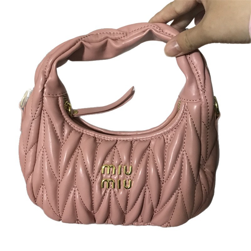 Muang Mijia饺os de piel de cordero bolsas plegadas HOBO bolsas de nube debajo de las axilas, crescente bolsas de hombro, bolsas de mano de mujer