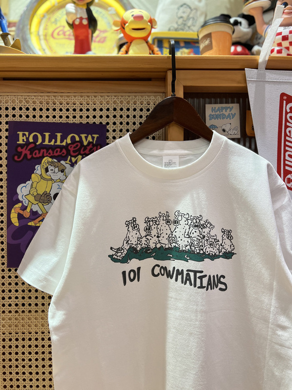 23 Explosions American vintage vintage Fun Cow Loose Casual Pure Cotton Men's and Women's Short Sleeve T-Shirt for Lovers