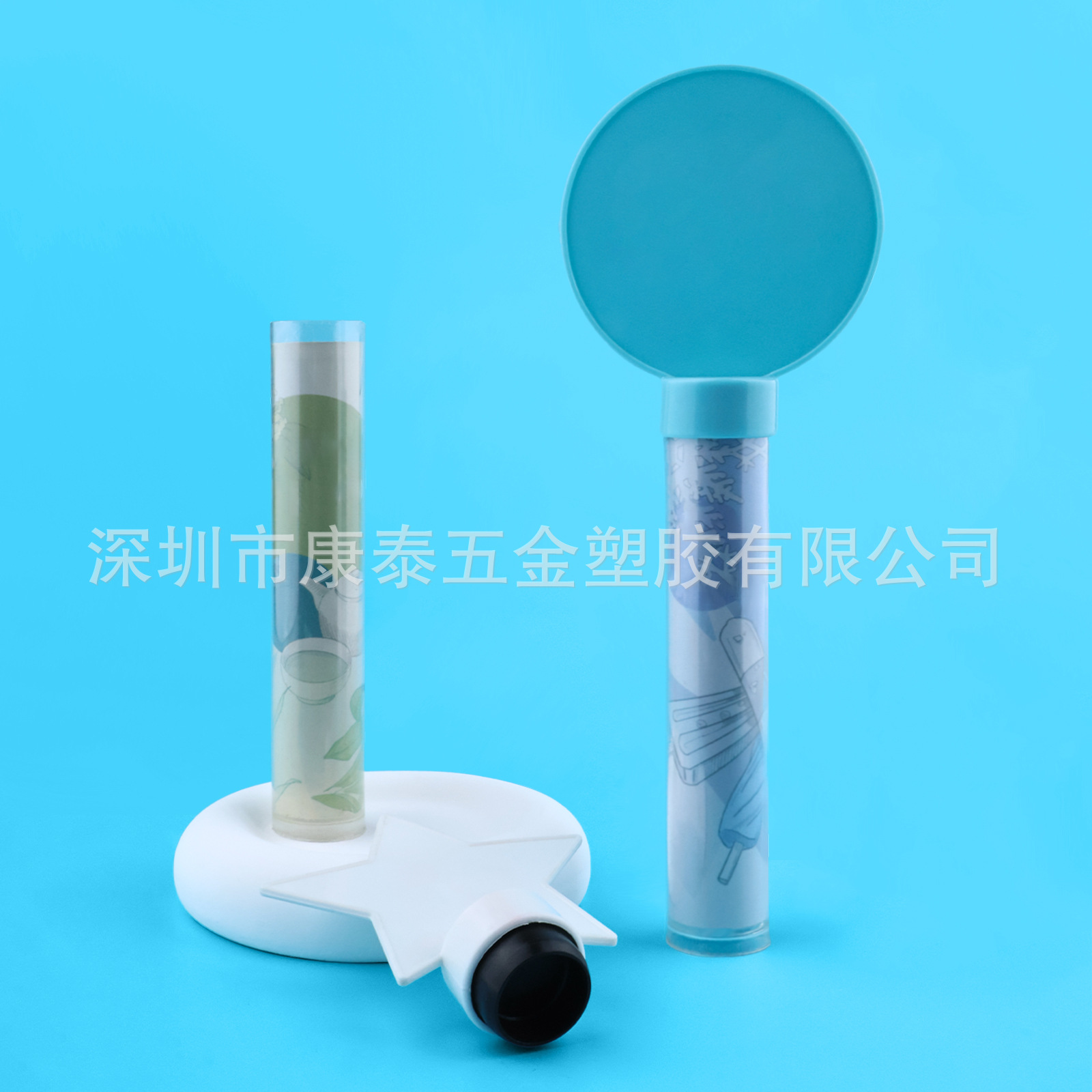 创意星星盖包装管 圆牌盖透明包装管 创新设计包装管