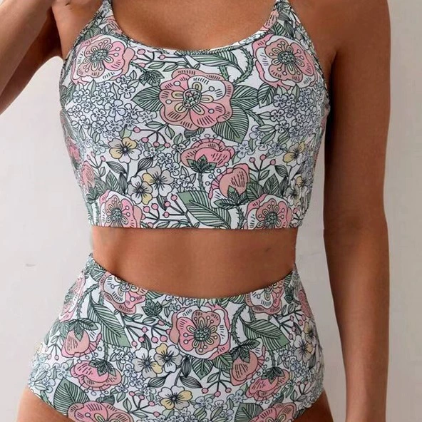 Sexy swimwear, European style, high waist, Amazon