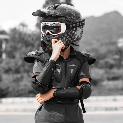 WOSAWE Outdoor Sports Children's Balance Bike Skateboard Armor Jacket, Chest Protector, Back Protector, Knee Guards, Elbow Guards Set