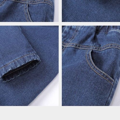 Children's jeans for little boys and babies, elastic, cute and trendy, outerwear pants for kids