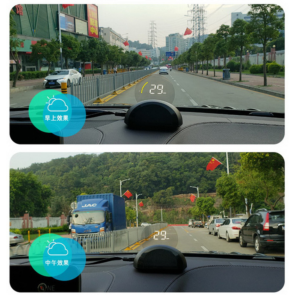 C700 Car-Mounted 3.5inch Head-Up Display Obd2 Driving Computer Speed High-Definition Projection Head-Up Display Yellow and White