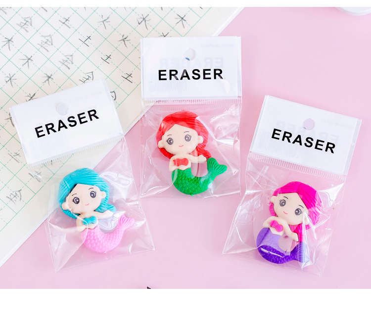 Creative Cartoon Mermaid Assembled Writing Modification Eraser display picture 3