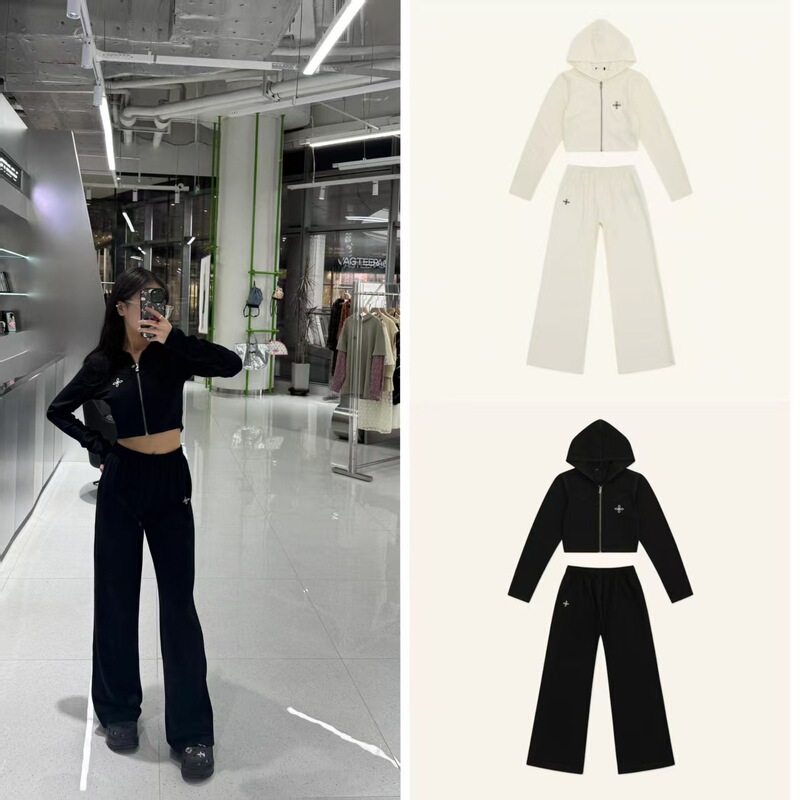 In-Stock Sk Wander Morning Jogging Set: Casual Slim Fit Hoodie Top + Long Pants Two-Piece Set In-Stock Sk Wander Morning Jogging Set: Casual Slim Fit Hoodie Top + Long Pants Two-Piece Set