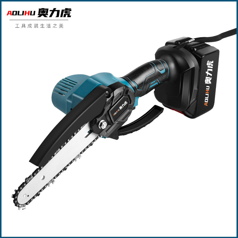 锂电锯木工充电式家用户外伐木剪枝手动小型单手锯无刷电动电链锯