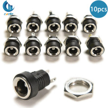 DC022B�ݼy����10pcs DC�Դ�����A�׎���ĸ2�_����ĸ��2.1-5.5�~