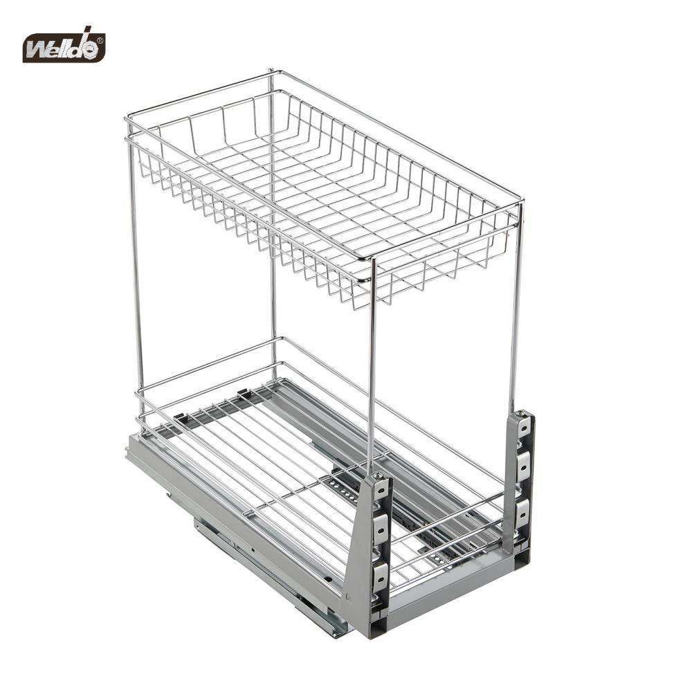 Welldo纬东 厨房地柜2层抽屉式拉篮橱柜抽屉式2层收纳拉篮