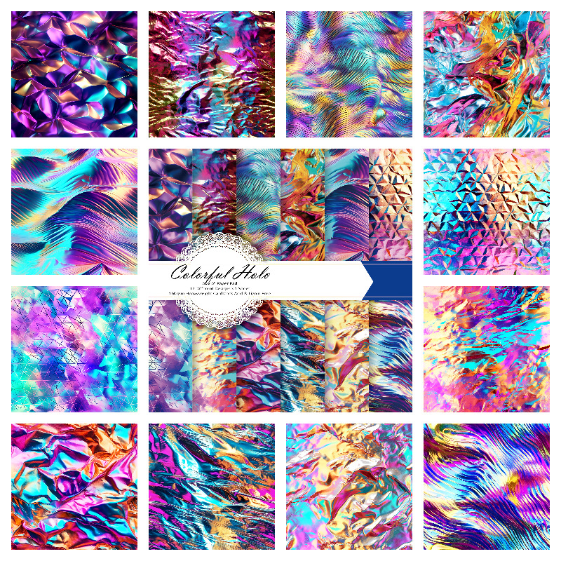12 hojas colección de portapapeles transfronterizos portapapeles material de libro de papel papel de fondo papel de patrón DIY álbum de fotos papelería image 28