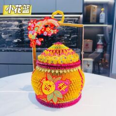 潮汕中秋折塔材料包 潮汕花篮 圣脚 手工折纸DIY送视频教程
