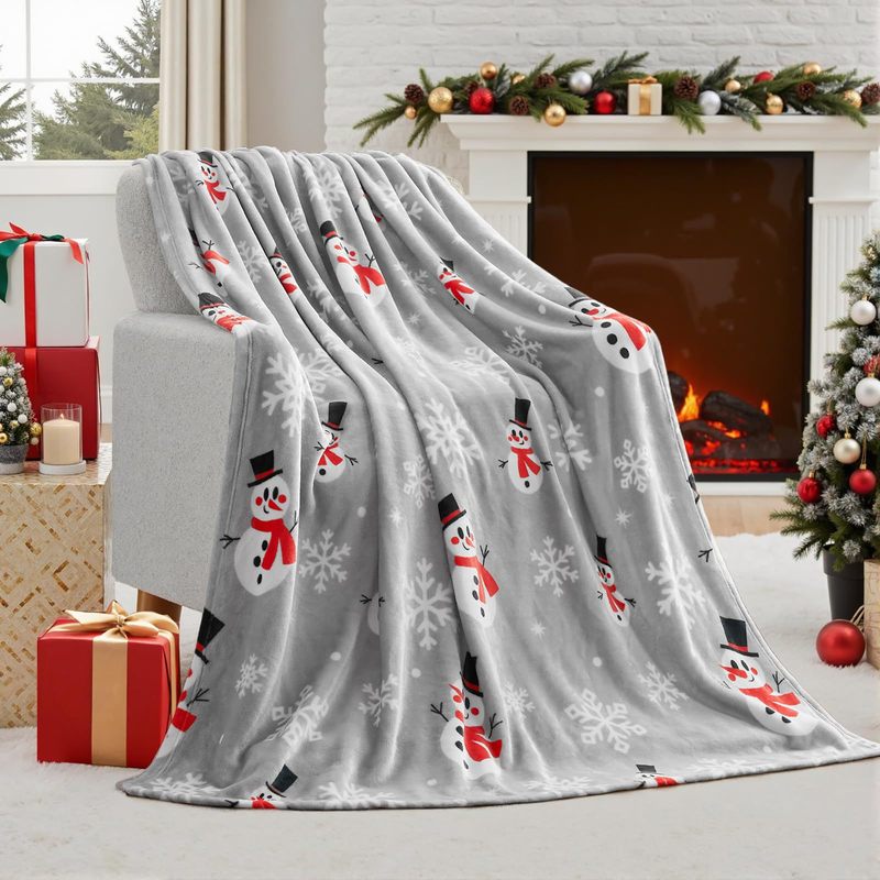 クリスマス毛布柔らかいフランネルクリスマス毛布暖かいぬいぐるみ祭り装飾毛布冬の快適なソファ毛布|undefined