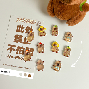 5 pc/box Cute Transparent Cabi Bala Thumbnail Photo Wall Cork Board Kindergarten Felt Board Decorative Push Nail