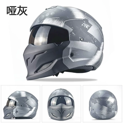 Helmet Motorcycle Women's Winter Non-Scorpion, Motosiklet kaskı (dəbilqə) - matte-gray-m
