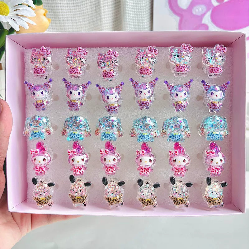 Светящееся кольцо Sanrio Kuromi с выключателем