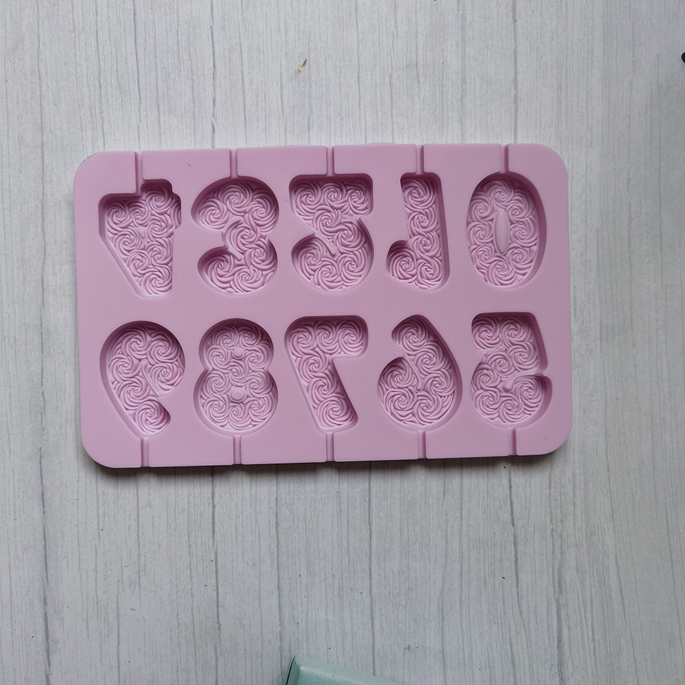 0-9 Lollipop 280 molde de silicona pudín molde de postre decoración de pastel utensilios de cocina para hornear