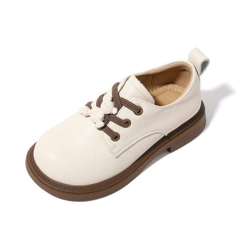 Туфли принцессы для выступлений для девочек, натуральная кожа, мягкая подошва, новые весенне-осенние детские черные маленькие кожаные туфли в британском стиле, лоферы