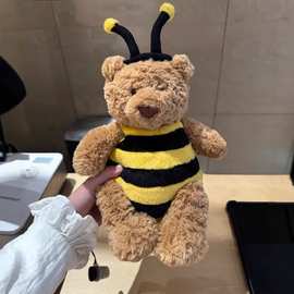 现货批发英国春季蜜蜂巴塞罗熊毛绒玩具公仔娃娃玩偶生日礼物代发