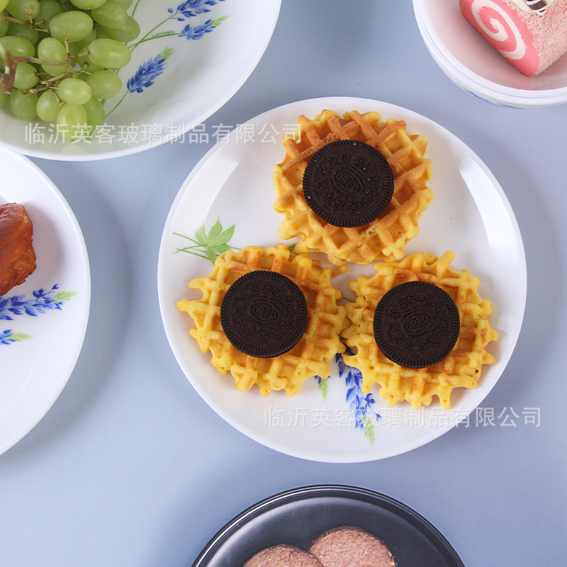 French lemeiya tableware suit tempered glass bowl plate plate soup bowl fish plate senalan plate 10 pieces suit