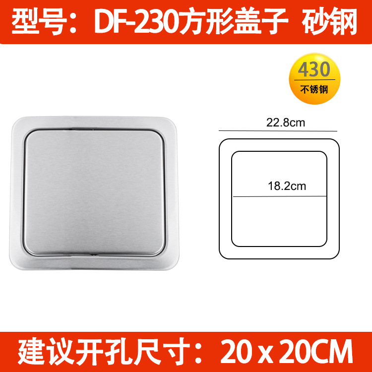 Encimera empotrada cubierta basculante basura puede Flip cubierta de acero inoxidable cubierta basculante cocina lavabo herramientas cubierta oculta