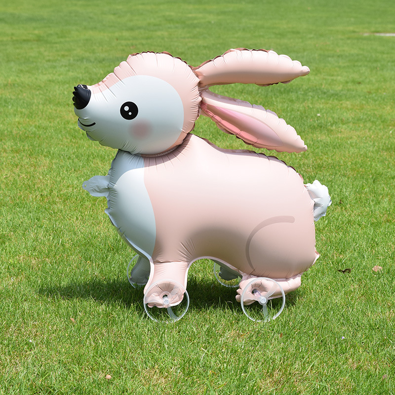 新しいスタイルの子供の赤ちゃんの誕生日車輪付き漫画ウォーキング動物バルーン装飾シーンレイアウトインターネット有名人の屋台商品|undefined