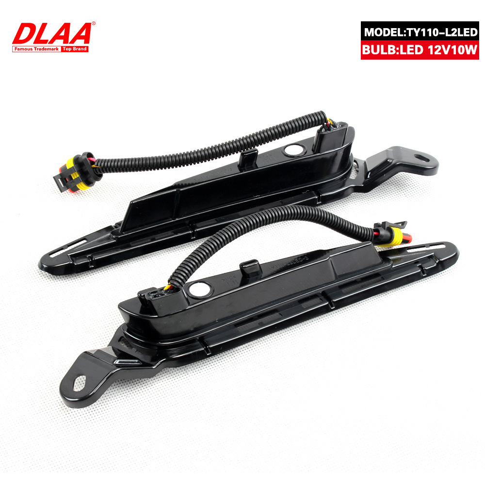 Aplicable a Toyota 16 / 17 / 18 Vitz LED conjunto de luz de niebla delantera de dos colores Vitz LED luz diurna luz de barra delantera
