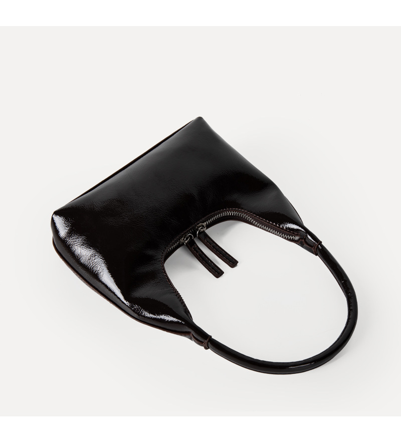 Korean niche design glossy high-end texture single shoulder underarm bag, summer fashion simple casual hand-held_voghion.com