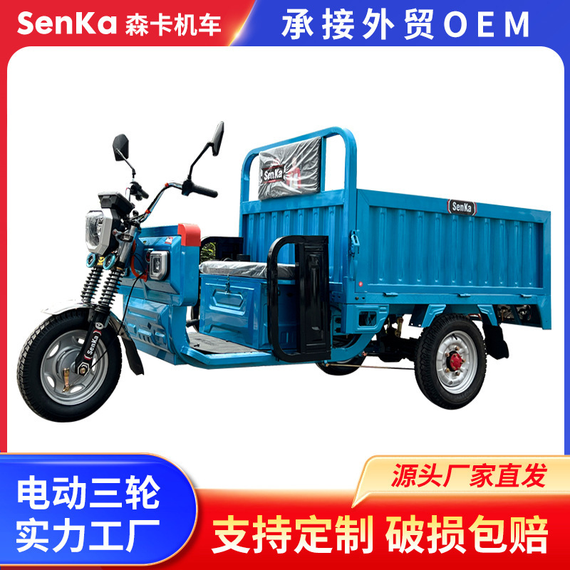 Electric tricycle pull cargo load climbing truck king truck three bouncers farm household freight battery car farm
