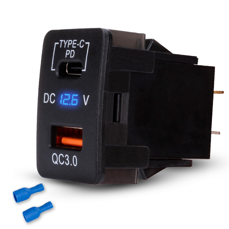 ホンダの新しい車の充電器 QC + PD 高速充電 USB オリジナルホール車の充電ソケット修正された車のインターフェイスに適しています|undefined