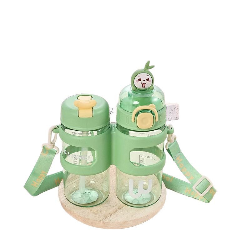 Himbedi tazas de agua para niños lindas tazas de bebidas portátiles para niños y niñas con mangas de paja para estudiantes al aire libre