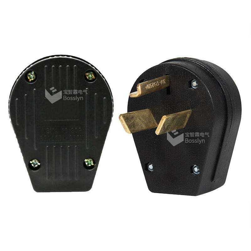 房车专用接线插头 NEMA 10-30P美式美规电源插头 30A 125/250V