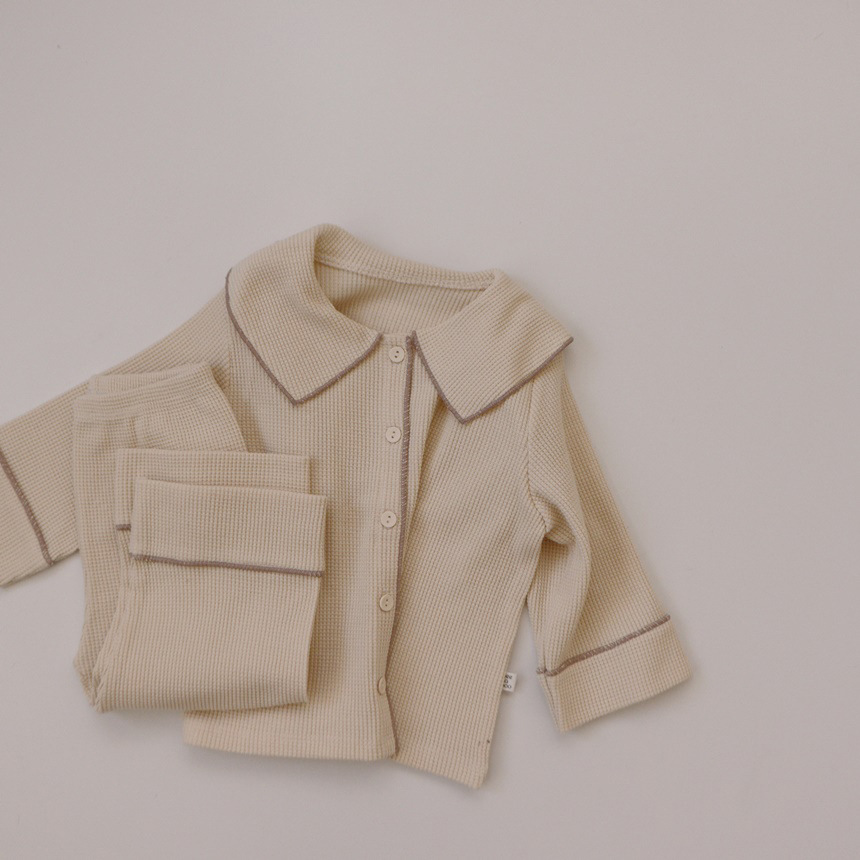 Pijamas para niños de estilo coreano, ropa para niños, ropa de otoño para bebés para hombres y mujeres, trajes de ropa para el hogar, estilo informal informal para niños