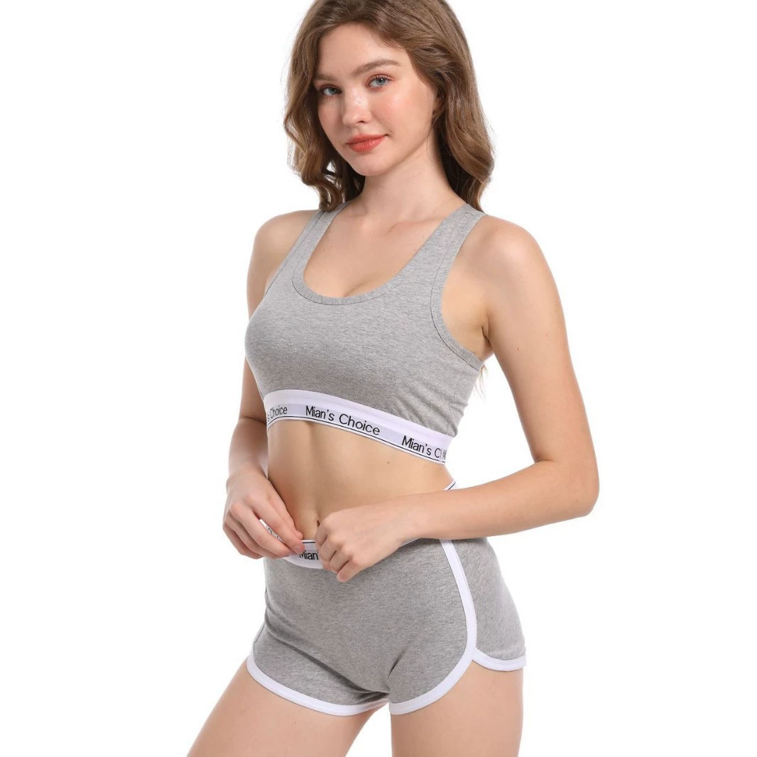 С underwear, майка-бюстье, спортивный бюстгальтер, брюки, мягкий набор, набор 3 штуки, впитывает пот и запах