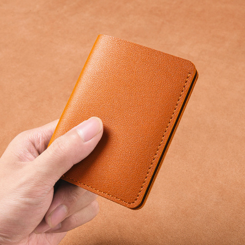 Women's Wallet 2024 New Simple Foldable Button Clasp Small Purse Driver's License Card Holder for Men Students Soft Leather Foldable Purse Wholesale
