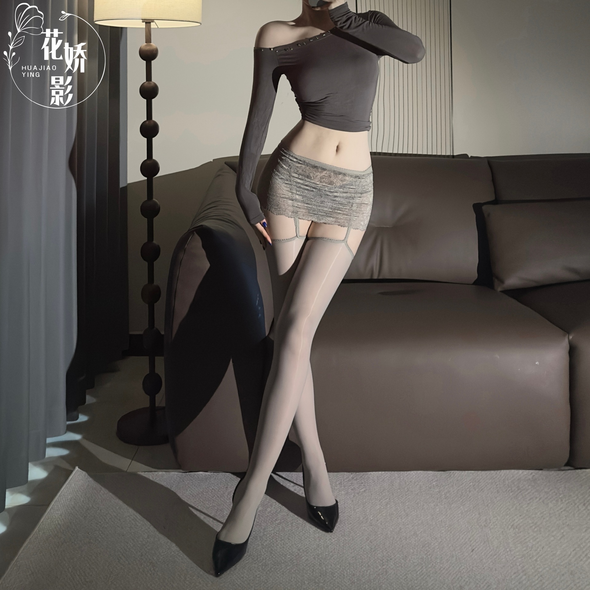 Hua Jiaoying sexy jarretel kousen vrouwen witte kniehoge kousen paard olie kant kousenband kousen transparante kousen