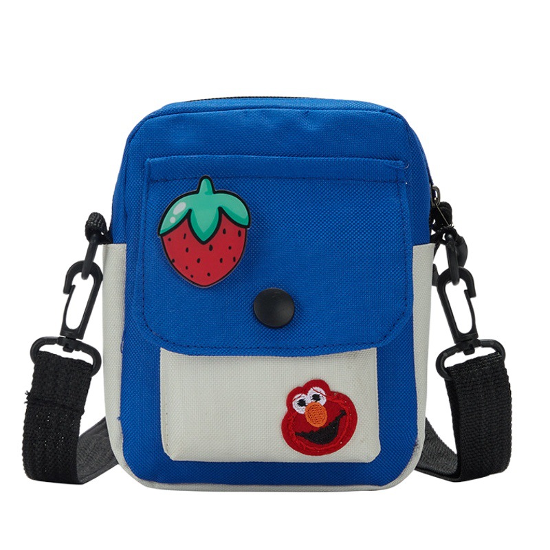 2023 New Sesame Street Crossbody Bag Women's Canvas Cartoon Small Satchel Student Shoulder Fresh Sweet Casual Small Bag