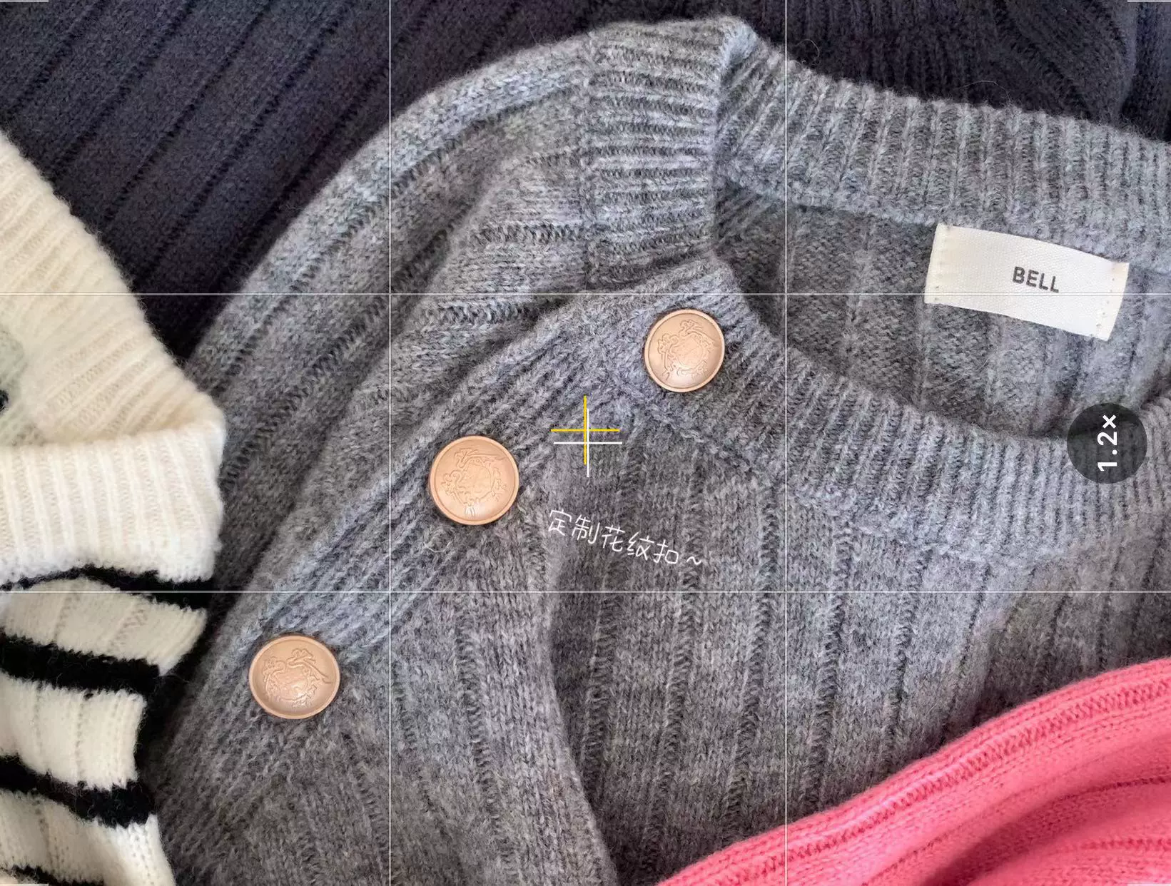 Woolen design demi-season sweater, high-quality style, trend of season, oversize
