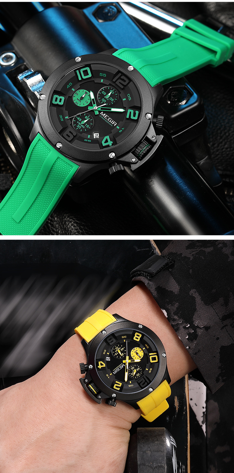 MEGIR Men's Sports Watch Image 12