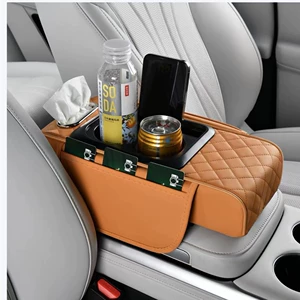 Z4P Car Armrest Box Pad Hei Pad small size 4-in -1 Car Tissue Box Storage Bag Water Cup Holder Multifunctional