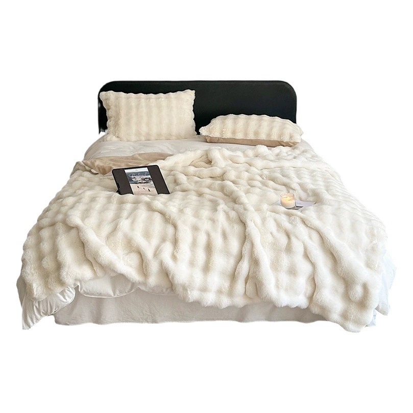 Осень и зима Взрывы ленивый кролик бархатное одеяло утолщенное теплое молочное бархат легкий роскошный мех кролик бархатное одеяло с ворсом оптом
