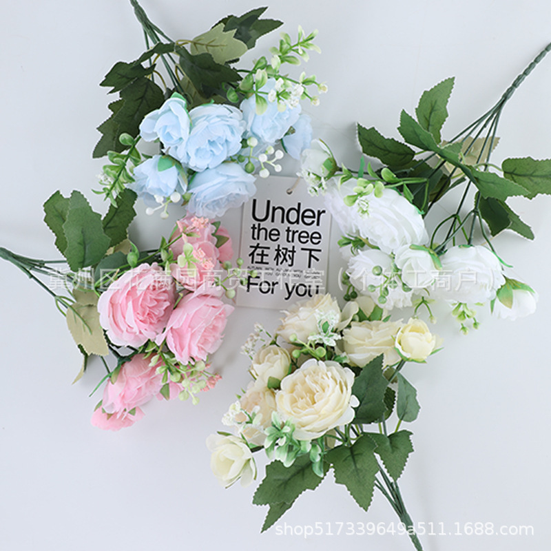 5 Artificial Peonies, Artificial Flowers, Scene Layout, Wedding Decoration, Rose Photo Props, Silk Flowers, Ready-Made Wholesale 5 Artificial Peonies, Artificial Flowers, Scene Layout, Wedding Decoration, Rose Photo Props, Silk Flowers, Ready-Made Wholesale