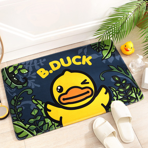 Genuine little yellow duck cartoon thickened floor mat Falai velvet household bathroom sponge anti-slip mat bathroom door mat