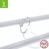 One size line fashionable platinum ring, Amazon, silver 925 sample, simple and elegant design