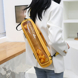 Flute Bag 16 Holes 17 Holes Single Shoulder Satchel Water-Repellent Oxford Cloth Musical Instrument Bag Front Pocket Transparent