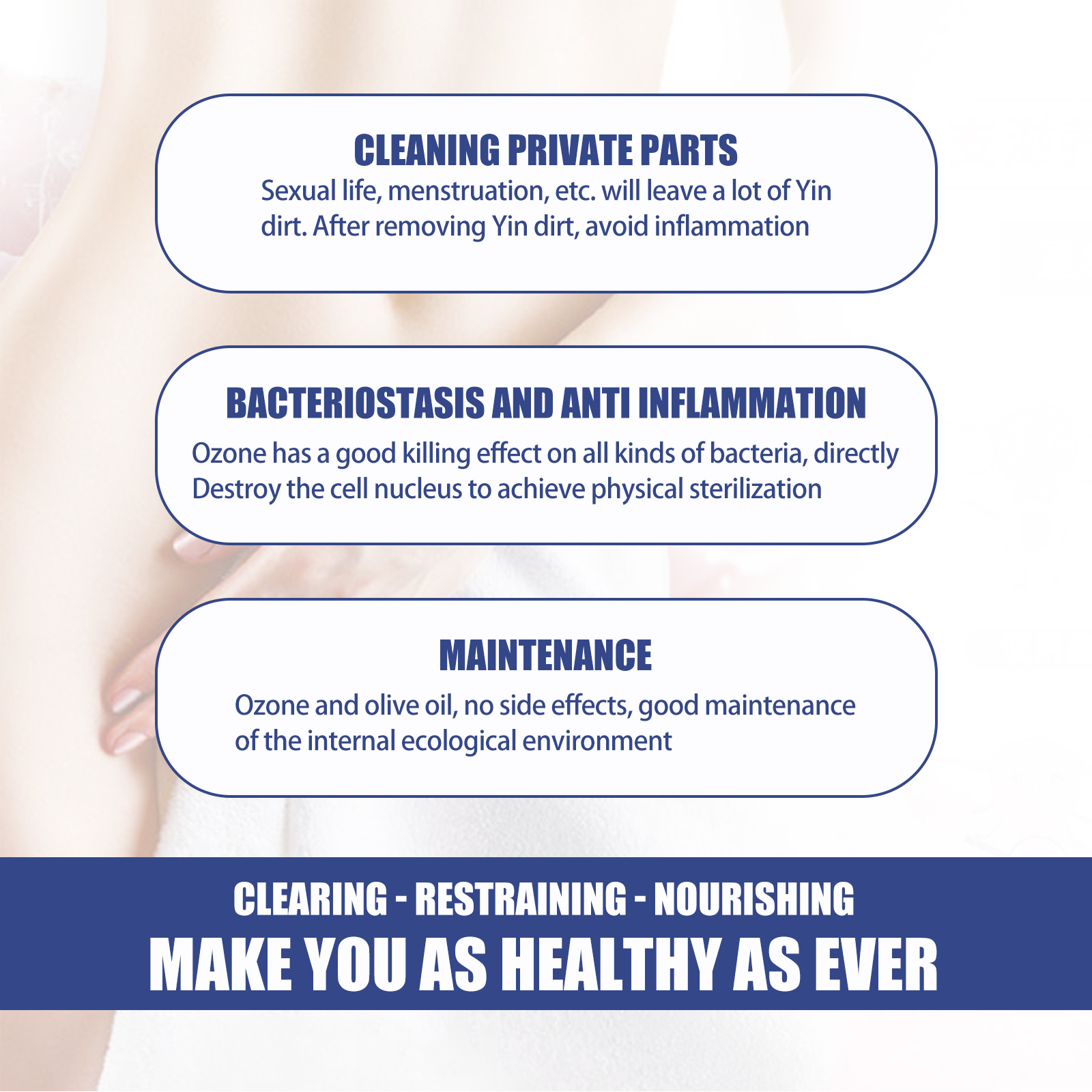 Le liquide de soin pour le corps pour femmes South Moon est une solution nettoyante pour la peau douce, non irritante et inodore pour les femmes._voghion.com