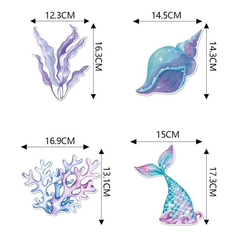 Nueva decoración de fiesta submarina espiral sirena fiesta de cumpleaños atmósfera decoración de colgante espiral