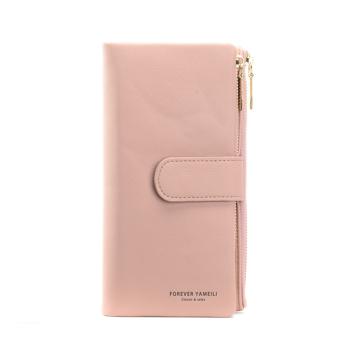 2024 Nueva billetera multi-tarjeta con cremallera pu bolso del teléfono móvil Embrague de la cartera de estilo coreano de las mujeres al por mayor