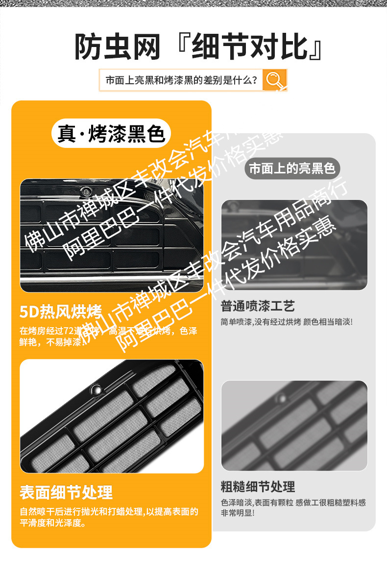 Suitable for Changan Qiyuan Q07 Integrated Welding Car Insect-Proof Net Front Grille Special Modification Decorative Strip Accessories
