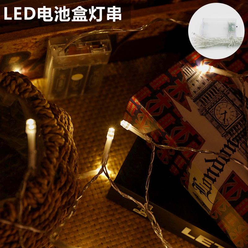 Led電池ボックスライトストリング屋外防水八機能リモコンカラーライトストリングデパートウェディングクリスマス装飾ledライトストリング|undefined