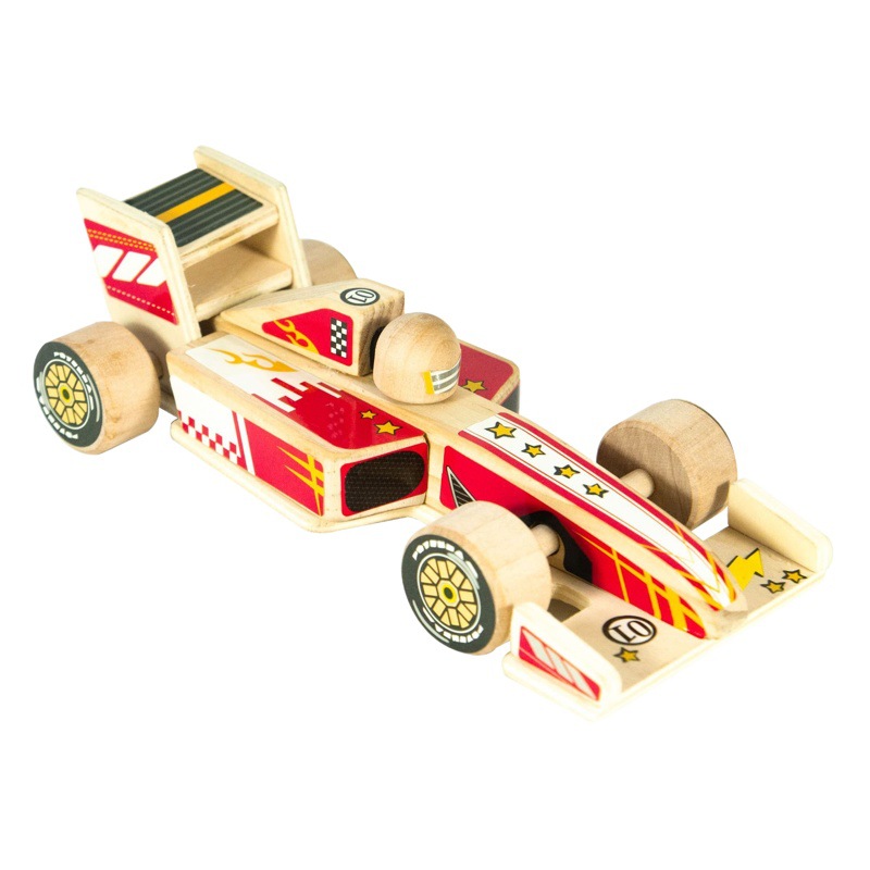 Venta directa temprano niños DIY madera F1 coche de carreras montado juguete tensión modelo educativo juguete bebé Comercio exterior entrega