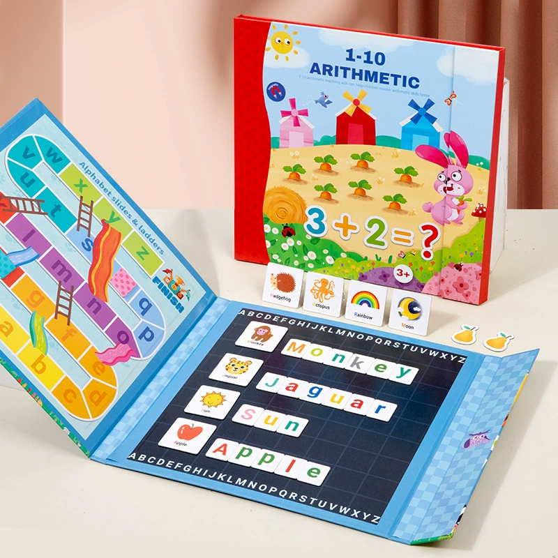 Foldable magnetic learning book, alphabet & numbers, portable, 27×26 cm, ages 3–6